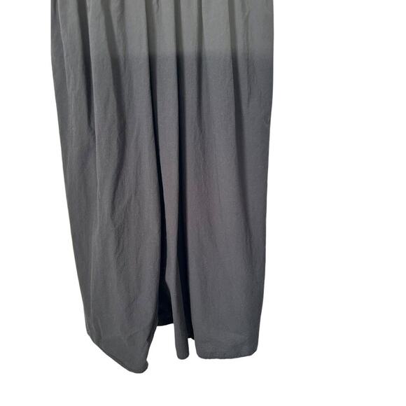 Madewell Dress Womens Size 4 Black Poplin Halter Tiered Criss Cross Midi - Picture 6 of 15